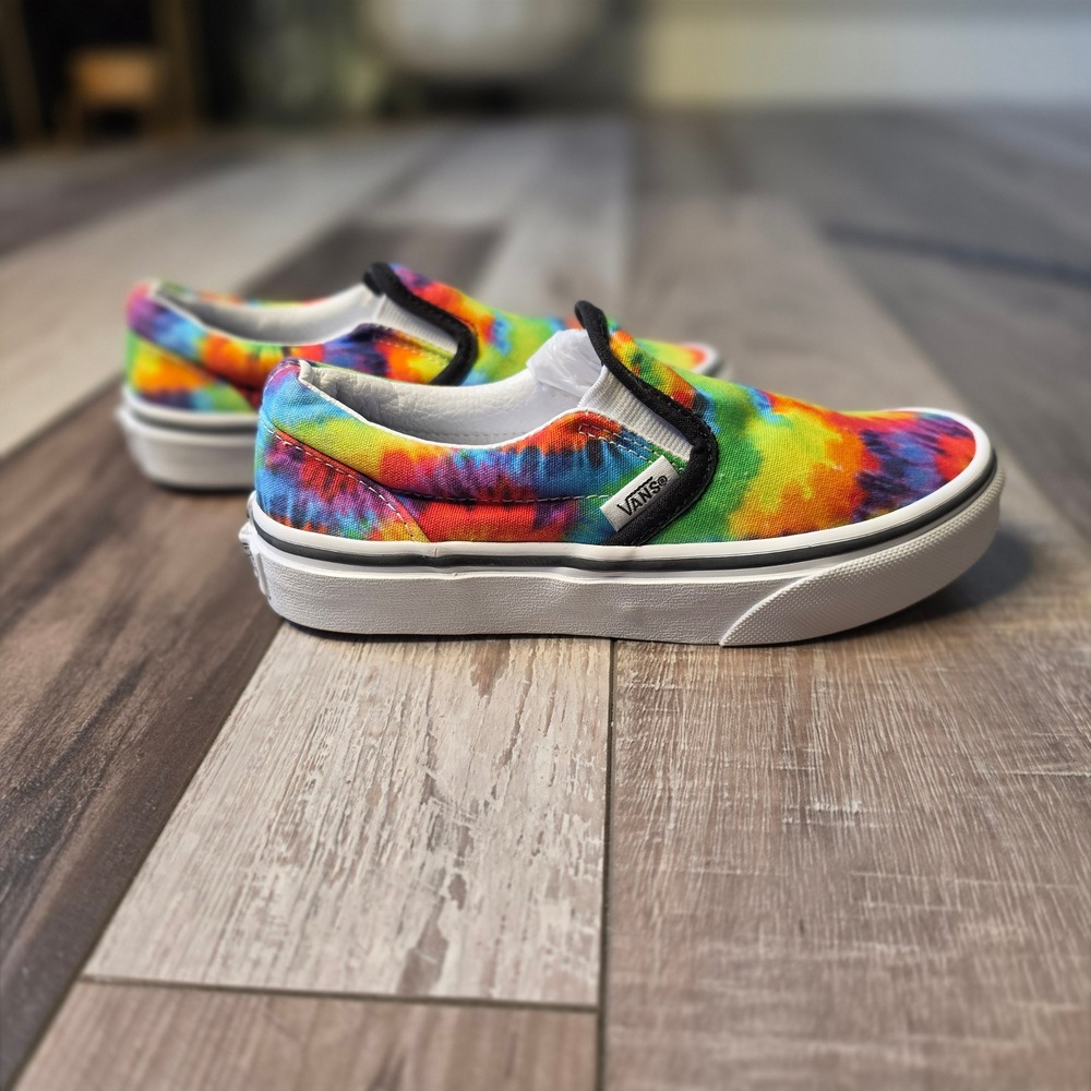 Vans Classic Slip On Kids Size 1 Multi Color Excellent Tie Dye Sneakers - Picture 3 of 7